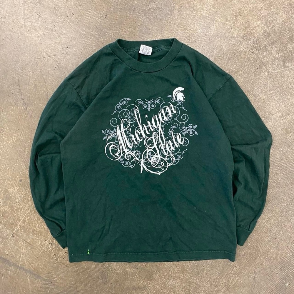 Y2K Michigan State Spartans 2000s Longsleeve Shirt Size Men's Small